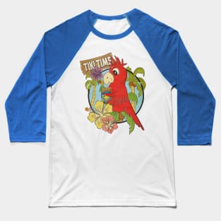 Tiki Time Parrot! Baseball T-Shirt